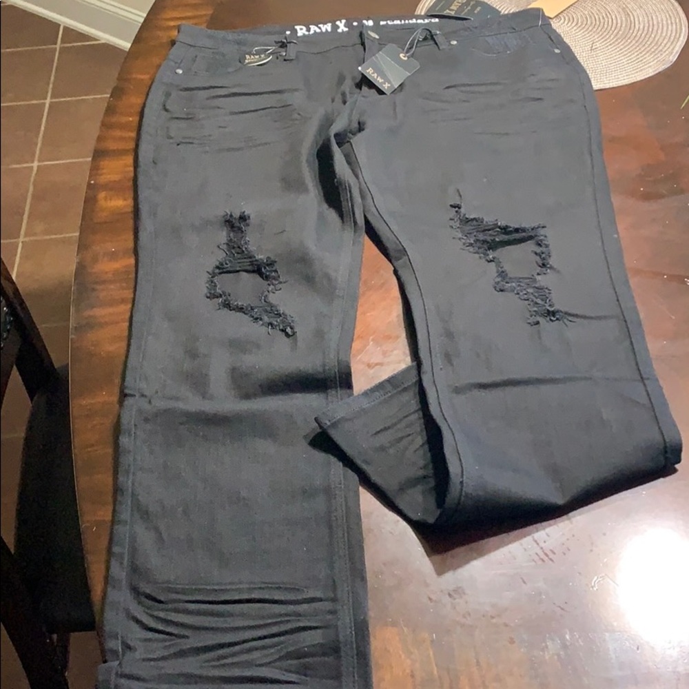 Black rip jeans new with tags